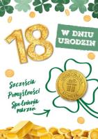 Opakowanie Karnet urodziny 18