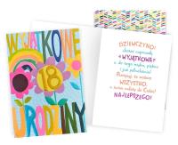 Opakowanie Karnet Urodziny 18 damskie
