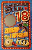 Opakowanie Karnet Urodziny 18 męskie