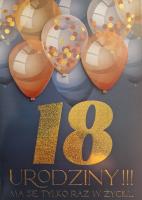 Opakowanie Karnet Urodziny 18 męskie