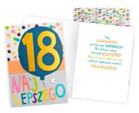 Opakowanie Karnet Urodziny 18 męskie
