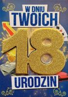 Opakowanie Karnet Urodziny 18 męskie