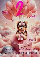 Opakowanie Karnet Urodziny 2 3K