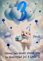 Opakowanie Karnet Urodziny 3 3K