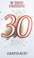 Opakowanie Karnet Urodziny 30
