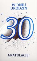 Opakowanie Karnet Urodziny 30