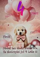 Opakowanie Karnet Urodziny 4 3K