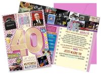 Opakowanie Karnet Urodziny 40