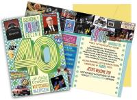 Opakowanie Karnet Urodziny 40