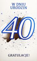 Opakowanie Karnet Urodziny 40