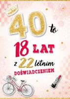 Opakowanie Karnet Urodziny 40