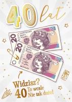 Opakowanie Karnet Urodziny 40