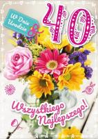 Opakowanie Karnet Urodziny 40