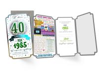 Opakowanie Karnet urodziny 40