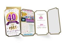 Opakowanie Karnet urodziny 40