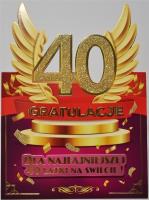 Opakowanie Karnet Urodziny 40 damskie