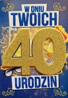 Opakowanie Karnet Urodziny 40 męskie