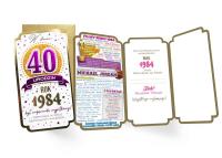 Okładka książki Karnet Urodziny 40 roczniki