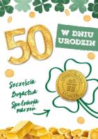 Opakowanie Karnet urodziny 50