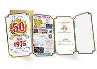 Opakowanie Karnet urodziny 50