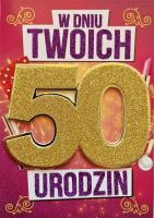 Opakowanie Karnet Urodziny 50 damskie