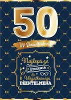 Opakowanie Karnet Urodziny 50 dla niego