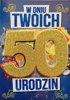 Opakowanie Karnet Urodziny 50 męskie