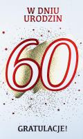 Opakowanie Karnet Urodziny 60