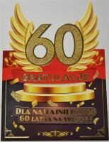 Opakowanie Karnet Urodziny 60 męskie