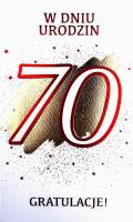 Opakowanie Karnet Urodziny 70