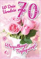 Opakowanie Karnet Urodziny 70