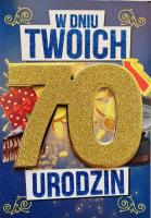 Opakowanie Karnet Urodziny 70 męskie