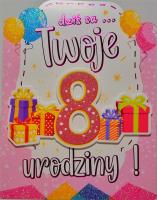 Opakowanie Karnet Urodziny 8