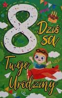 Opakowanie Karnet Urodziny 8 chłopiec