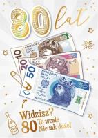 Opakowanie Karnet Urodziny 80