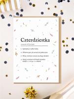 Opakowanie Karnet Urodziny - czterdziestka