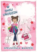 Opakowanie Karnet urodziny dziewczynka
