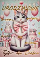 Opakowanie Karnet Urodziny Kotek 3K