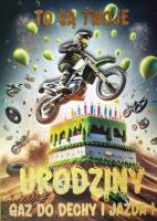 Opakowanie Karnet Urodziny Motocykl 3K
