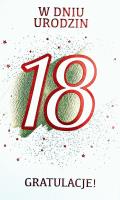 Opakowanie Karnet Urodziny Osiemnastka