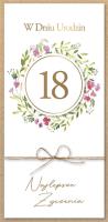 Opakowanie Karnet Urodziny Osiemnastka