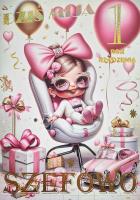 Opakowanie Karnet Urodziny Roczek 3K