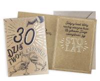 Opakowanie Karnet Urodziny vintage 30
