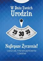 Opakowanie Karnet Urodziny wymienne cyfry