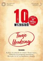 Opakowanie Karnet Urodziny wymienne cyfry