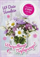 Opakowanie Karnet Urodziny wymienne cyfry