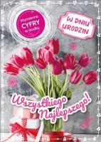 Opakowanie Karnet Urodziny wymienne cyfry