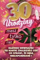 Opakowanie Karnet Urodziny z nakładką na butelkę 30