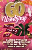 Opakowanie Karnet Urodziny z nakładką na butelkę 60