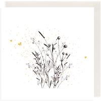 Opakowanie Karnet Złocony kwadrat CL3801_BL Łąka